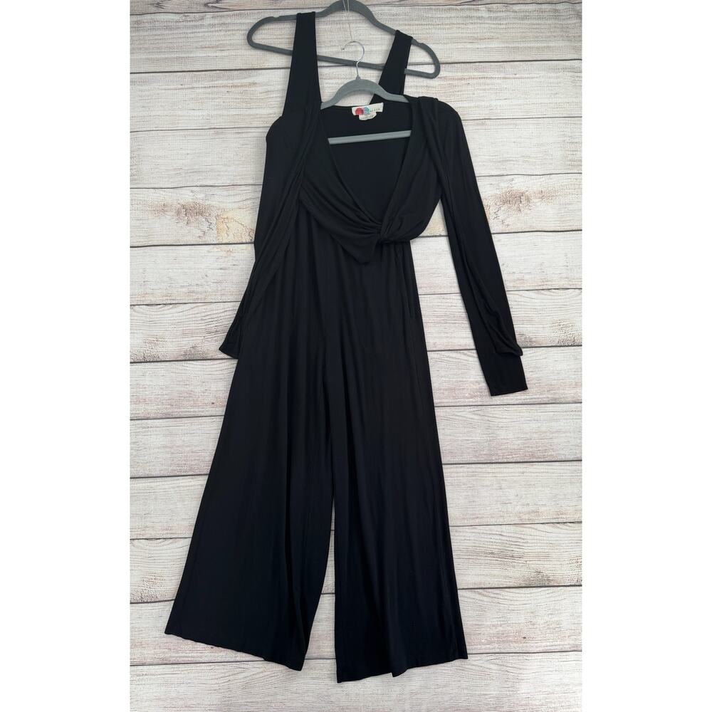 Free People FP Beach Sleeveless‎ Jumpsuit and Wrap Tie Top Womens XS Black